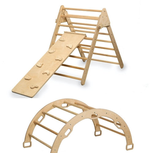 Montessori Climbing Set / Pikler Triangle, Climbing Arch & Ramp / 3