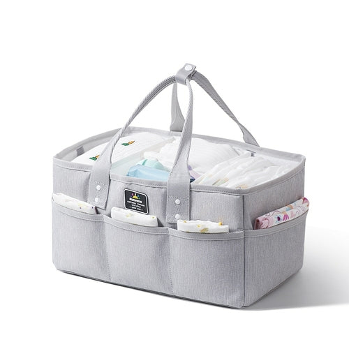 Portable Baby Diaper Caddy Organizer - Large Nursery Storage Basket & Car Tote