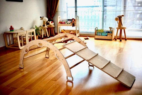 Montessori Climbing Set / Pikler Triangle, Climbing Arch & Ramp / 3