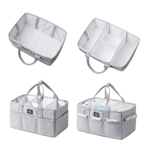 Portable Baby Diaper Caddy Organizer - Large Nursery Storage Basket & Car Tote