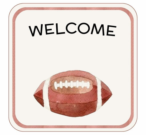 Football Baby" Cute Sports Theme Newborn Swaddle Blanket & Beanie Hat Set
