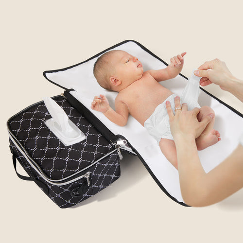 3-in-1 Portable Diaper Changing Pad - Foldable Travel Diaper Clutch Bag