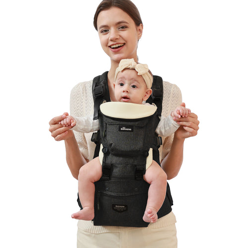 Ergonomic 3-in-1 Baby Carrier with Hipseat - Comfortable Multi-Position Infant Backpack Sling