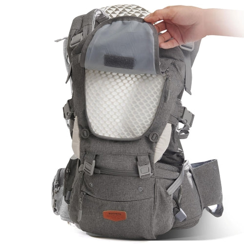 Ergonomic 3-in-1 Baby Carrier with Hipseat - Comfortable Multi-Position Infant Backpack Sling