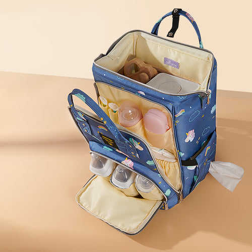 Primary Core Pocket Open Wide Diaper Backpack
