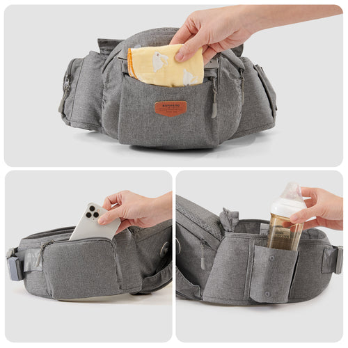 Ergonomic 3-in-1 Baby Carrier with Hipseat - Comfortable Multi-Position Infant Backpack Sling