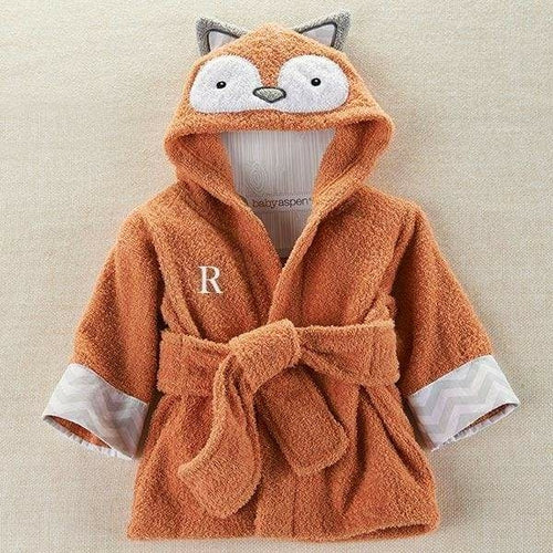 Rub-a-Dub" Cute Fox Hooded Baby Bathrobe - Soft Infant Bath & Spa Robe