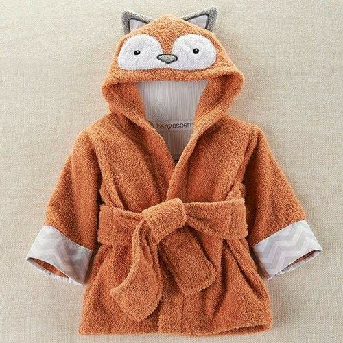 Rub-a-Dub" Cute Fox Hooded Baby Bathrobe - Soft Infant Bath & Spa Robe